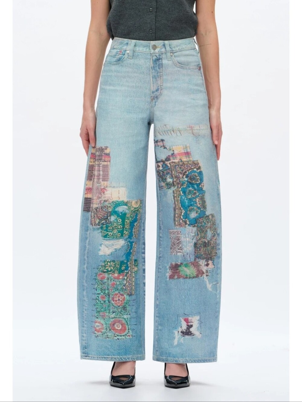 BAYEAS Blue Planet Tokyo 32" Jeans w/High Rise Barrel Size 25/XS NEW!!